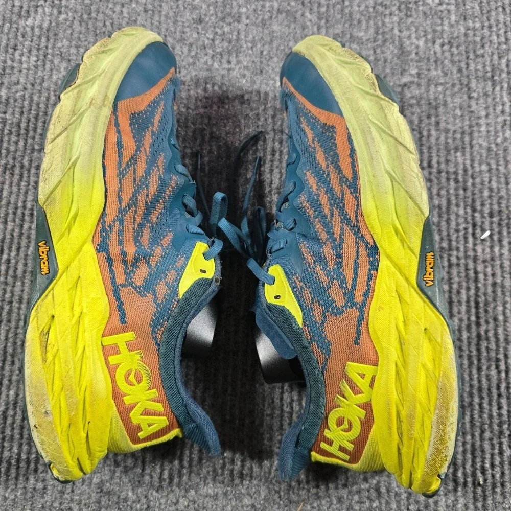 Hoka One One Speedgoat 5 Shoes Mens Size 10.5 Wide Blue Trail Running 1123159